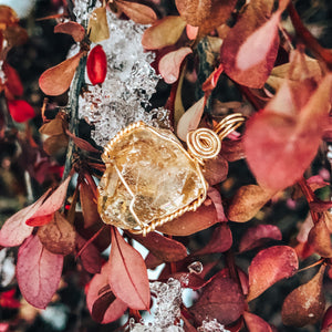 Honey Calcite Pendant