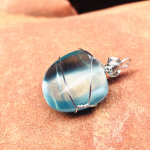 Load image into Gallery viewer, Aqua Blue Obsidian Pendant
